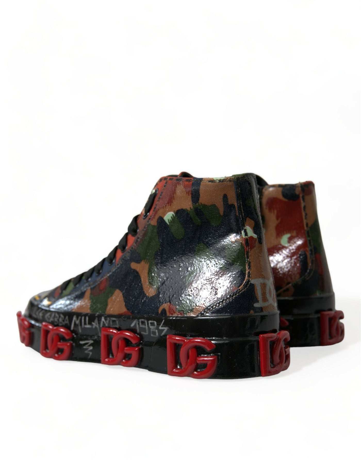 Dolce &amp; Gabbana Multicolor Camouflage High Top Heren Sneakers Schoenen