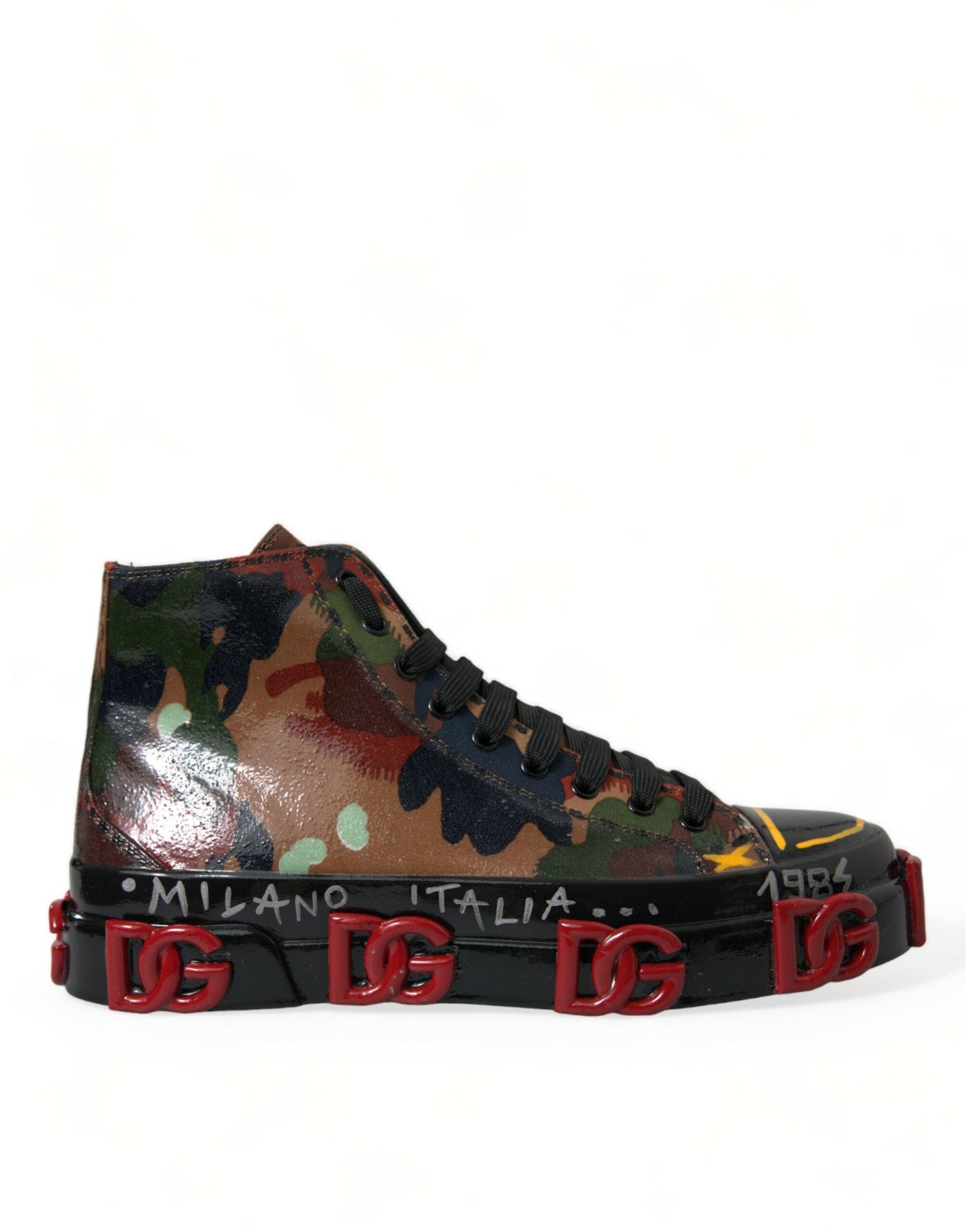 Dolce &amp; Gabbana Multicolor Camouflage High Top Heren Sneakers Schoenen