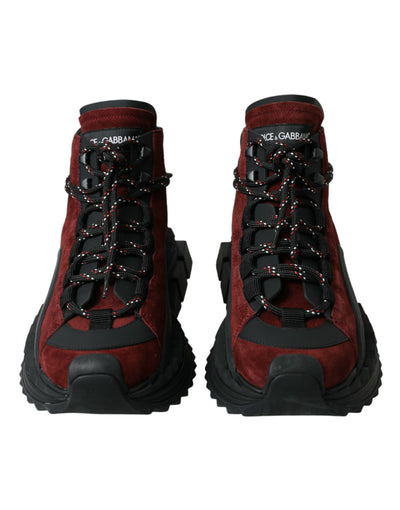 Dolce &amp; Gabbana Burgundy Super King High Top Heren Sneakers Schoenen
