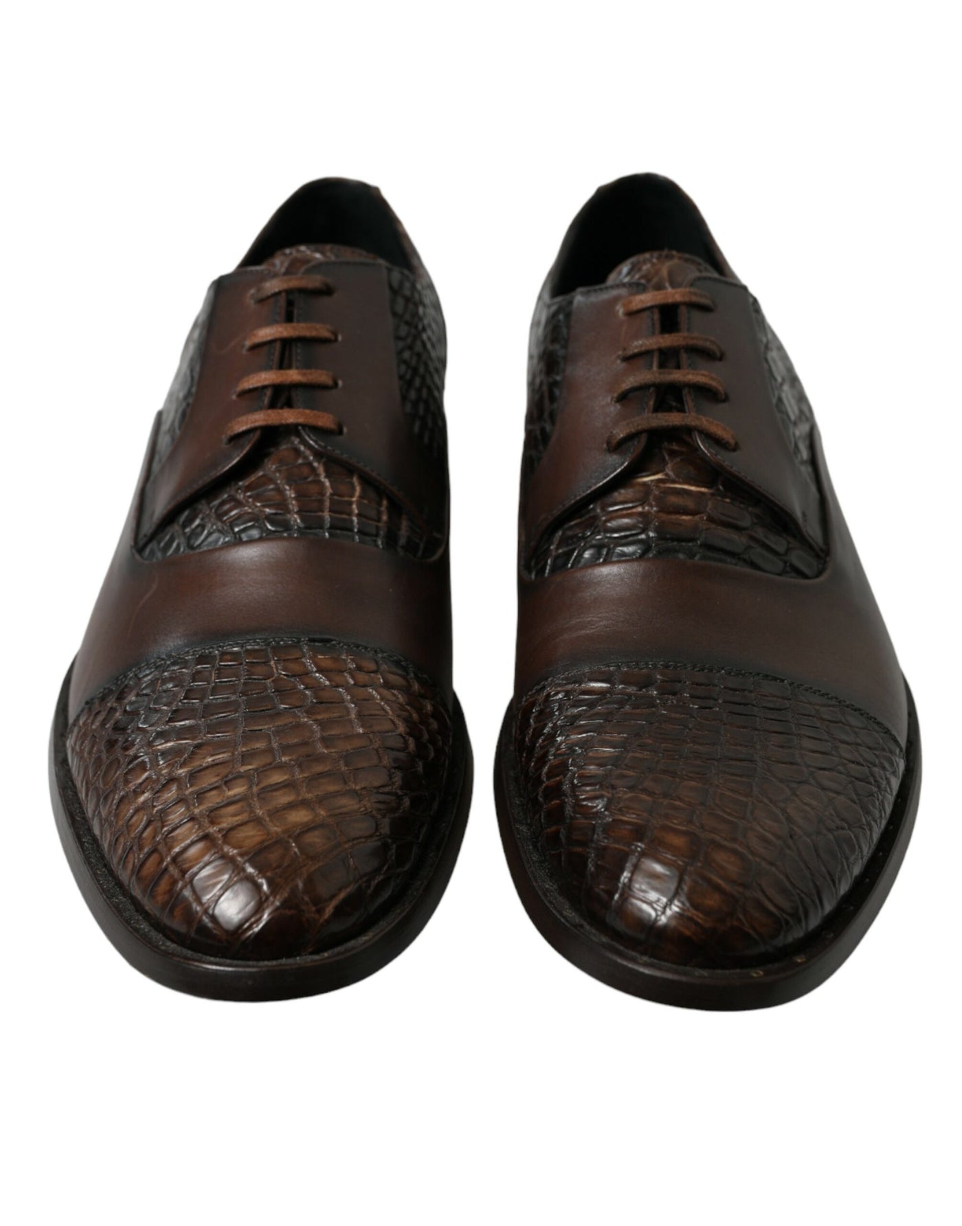 Dolce &amp; Gabbana Bruine Exotische Leren Veterschoenen Oxford