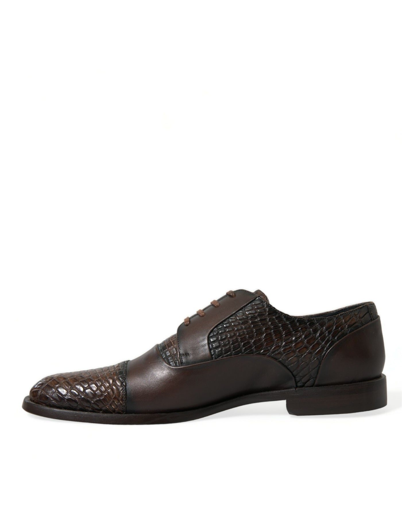 Dolce &amp; Gabbana Bruine Exotische Leren Veterschoenen Oxford