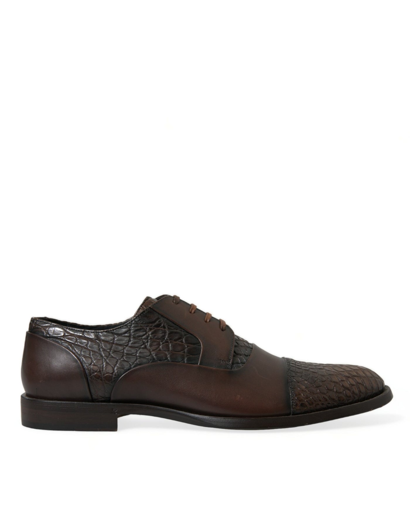 Dolce &amp; Gabbana Bruine Exotische Leren Veterschoenen Oxford