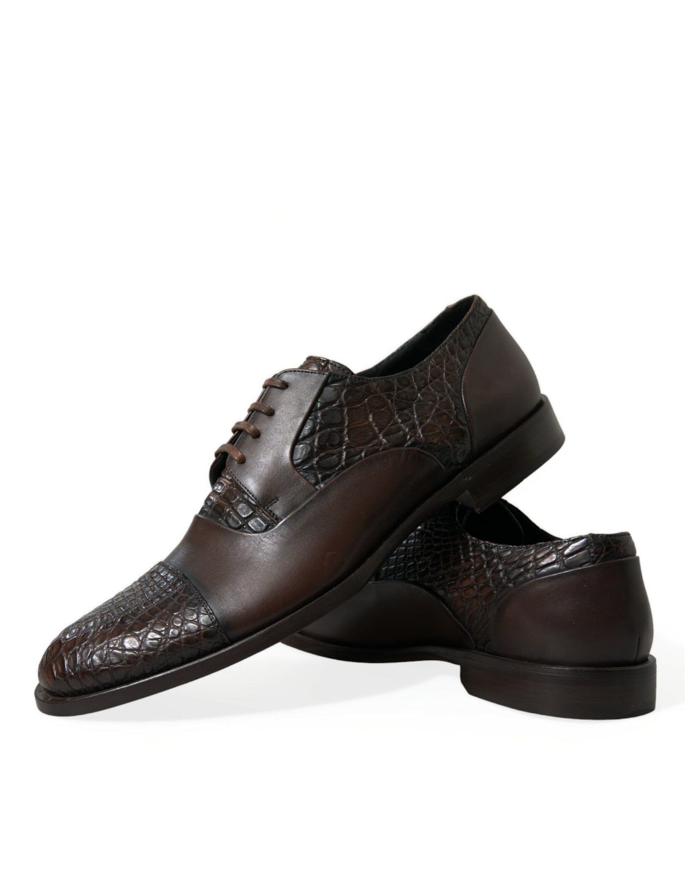 Dolce &amp; Gabbana Bruine Exotische Leren Veterschoenen Oxford