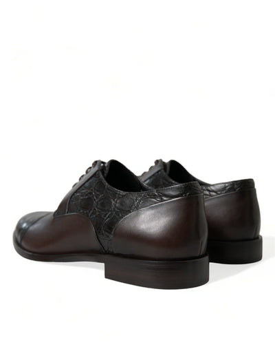 Dolce &amp; Gabbana Bruine Exotische Leren Formele Herenschoenen