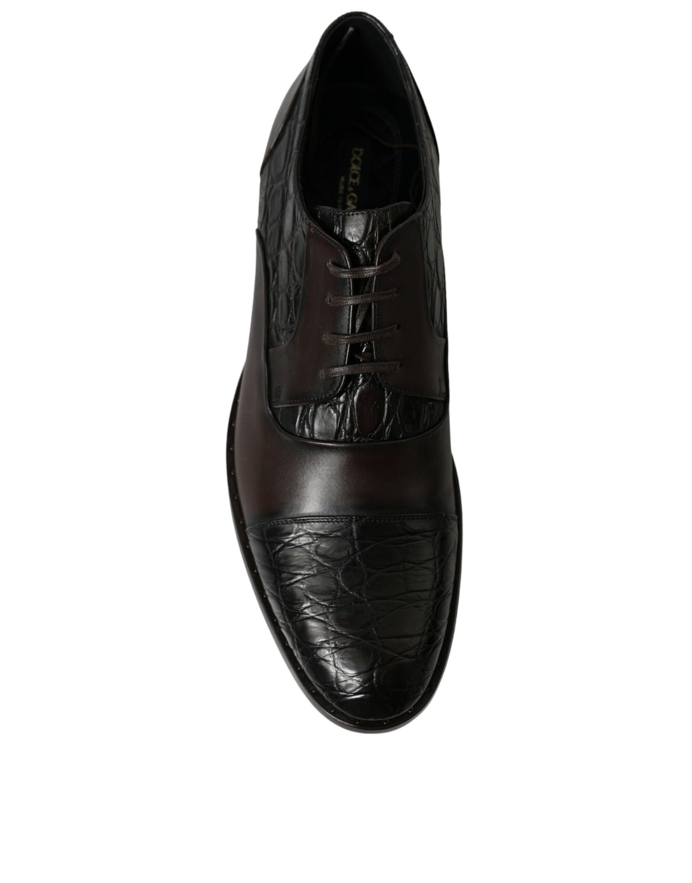 Dolce &amp; Gabbana Bruine Exotische Leren Formele Herenschoenen