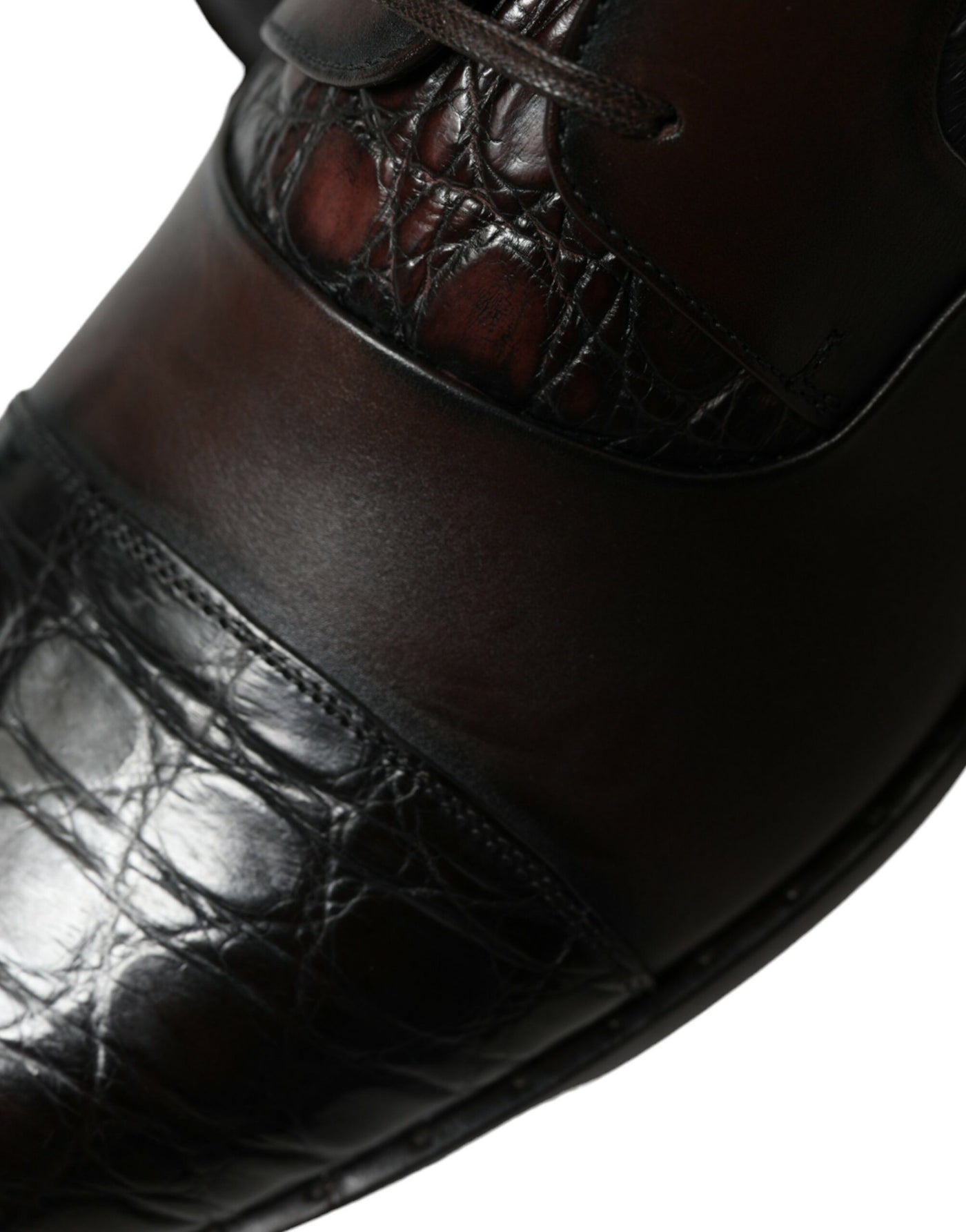 Dolce &amp; Gabbana Bruine Exotische Leren Formele Herenschoenen
