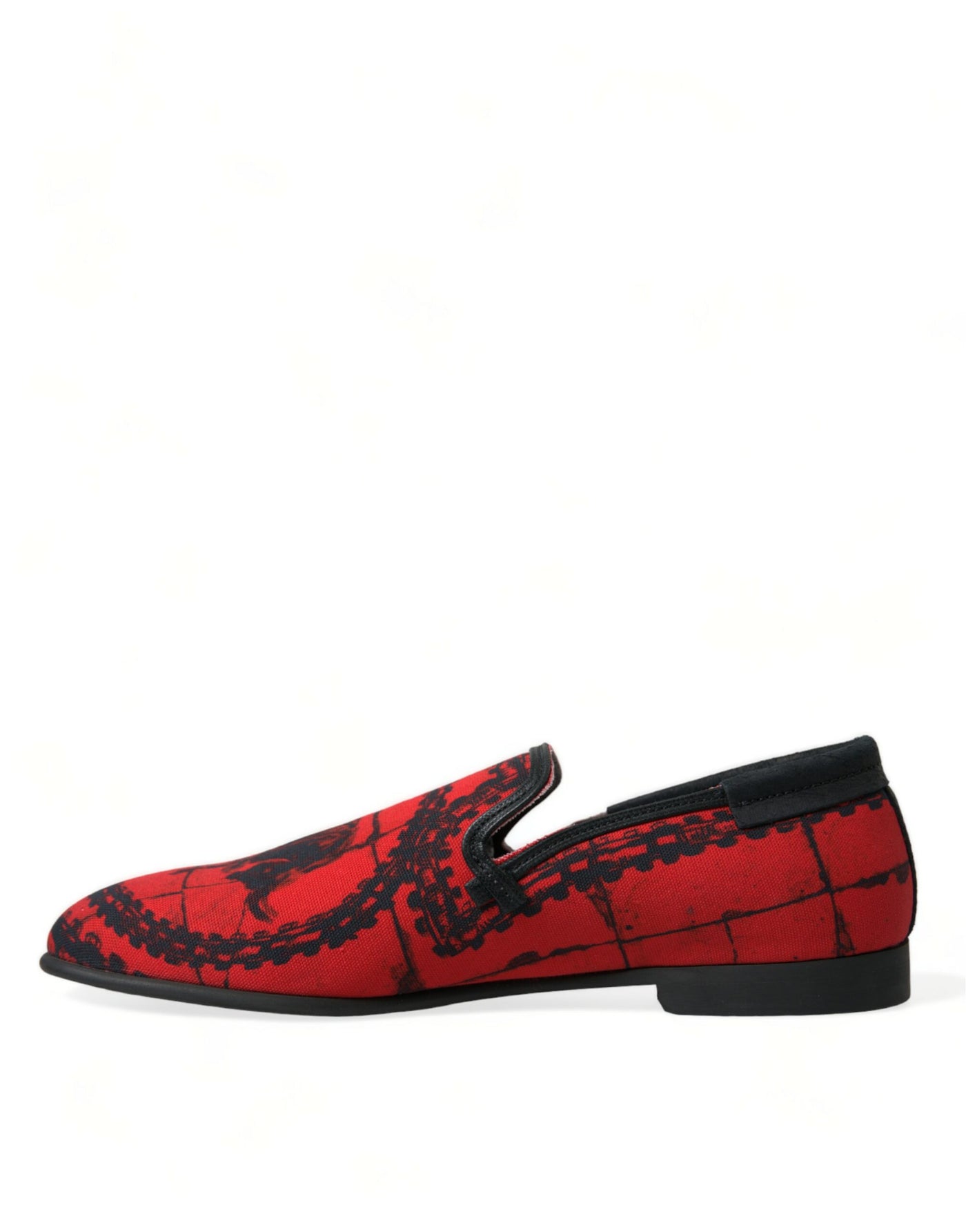 Dolce &amp; Gabbana Rode Zwarte Torero Loafers Pantoffels Herenschoenen