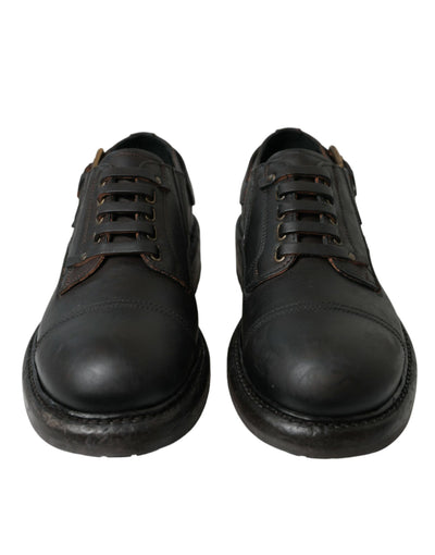 Dolce &amp; Gabbana Bruine Leren Veterschoenen voor Heren