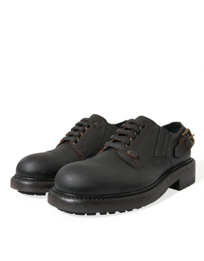 Dolce &amp; Gabbana Bruine Leren Veterschoenen voor Heren