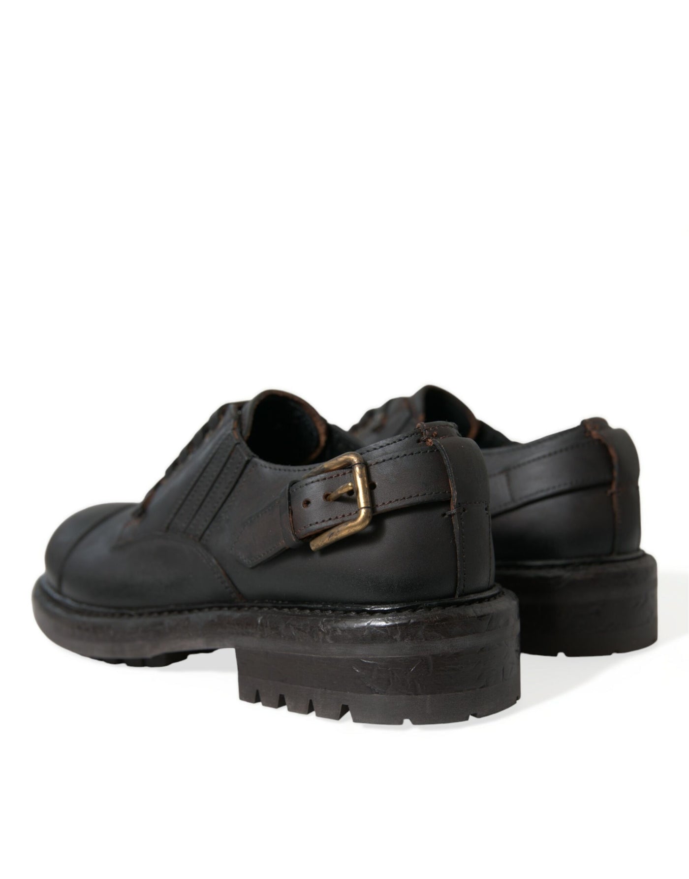 Dolce &amp; Gabbana Bruine Leren Veterschoenen voor Heren