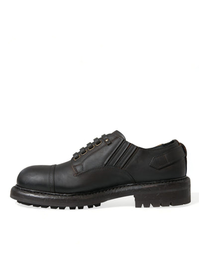 Dolce &amp; Gabbana Bruine Leren Veterschoenen voor Heren