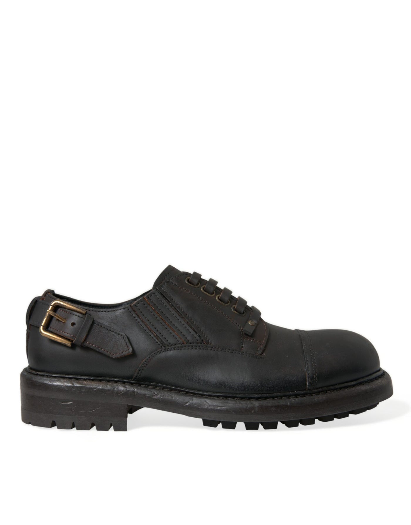 Dolce &amp; Gabbana Bruine Leren Veterschoenen voor Heren