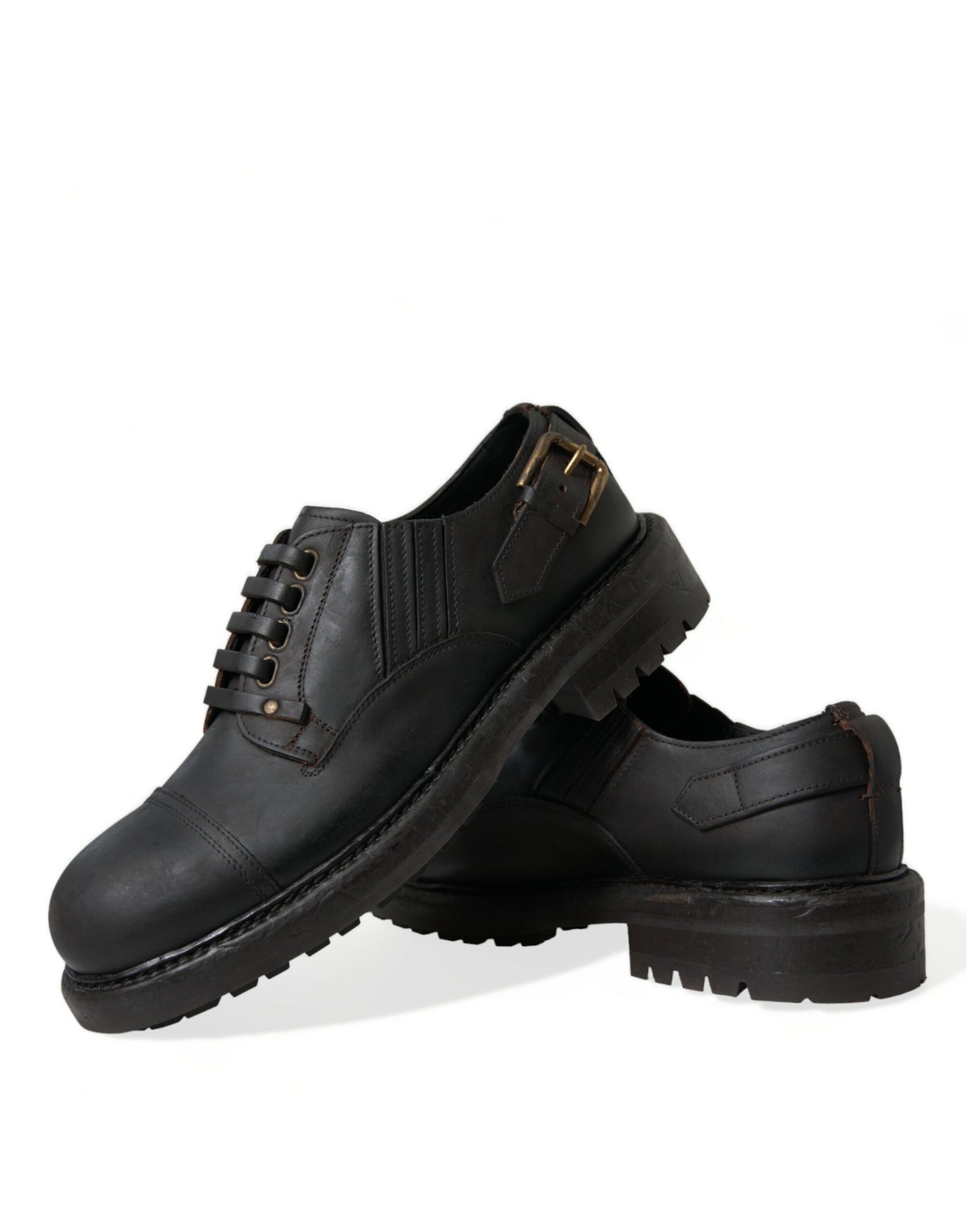 Dolce &amp; Gabbana Bruine Leren Veterschoenen voor Heren