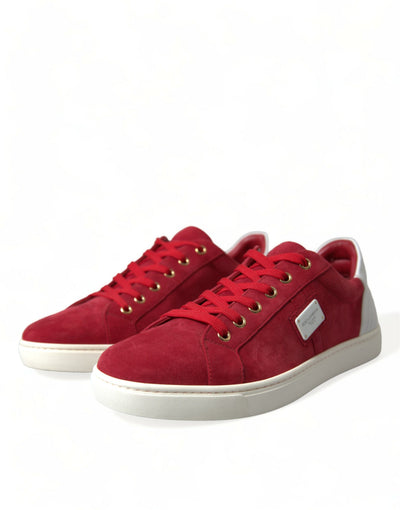 Baskets basses Dolce &amp; Gabbana en daim rouge pour homme