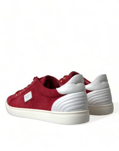 Baskets basses Dolce &amp; Gabbana en daim rouge pour homme