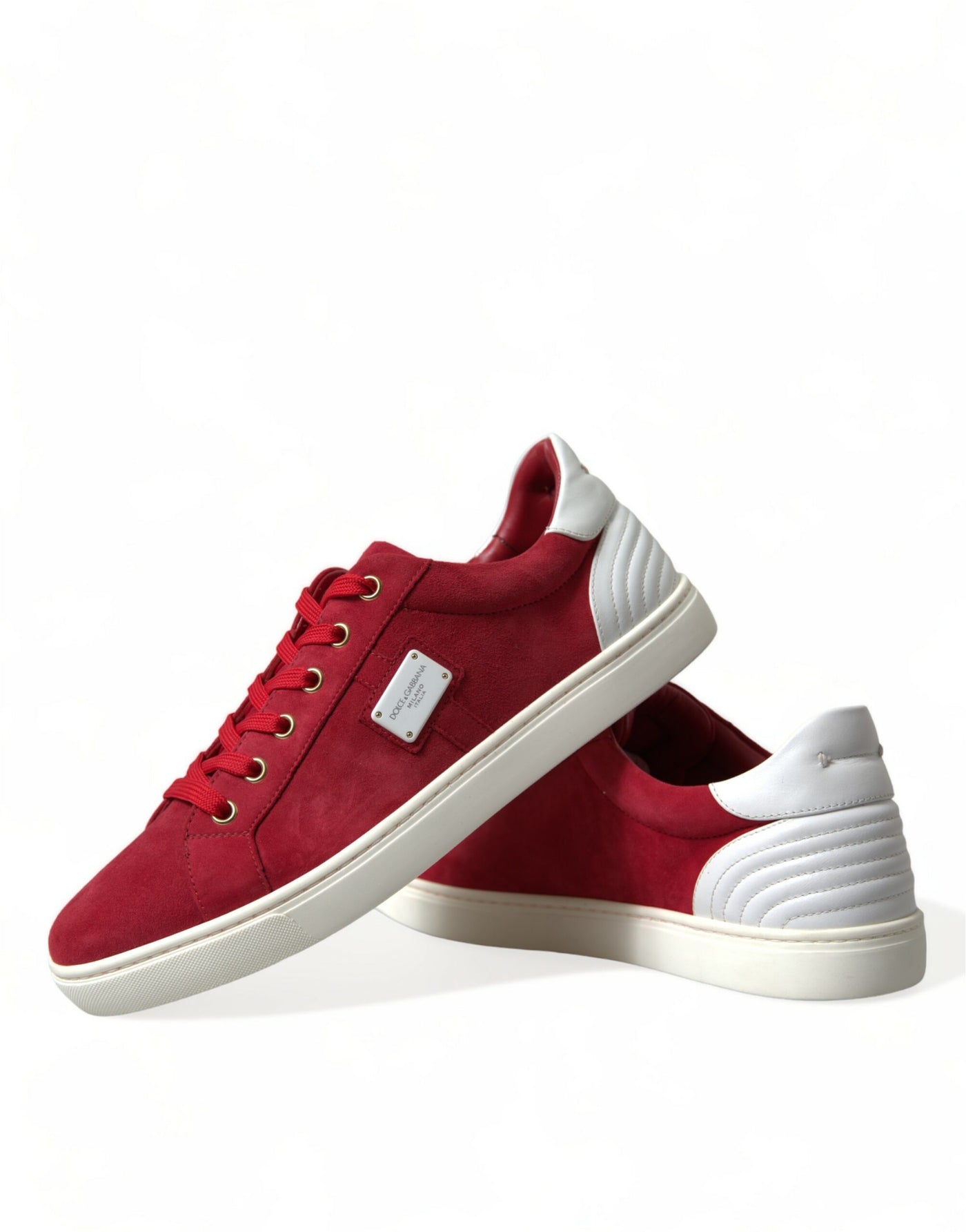 Baskets basses Dolce &amp; Gabbana en daim rouge pour homme