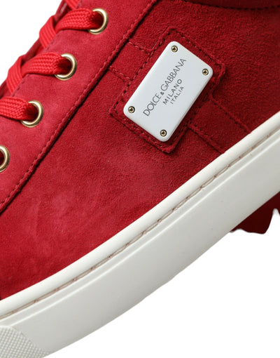 Baskets basses Dolce &amp; Gabbana en daim rouge pour homme