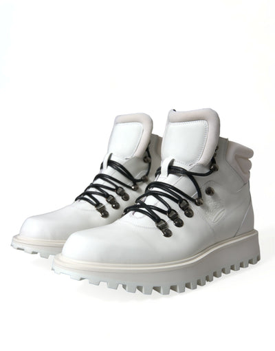 Dolce &amp; Gabbana Witte Vulcano Trekking Enkellaarsjes