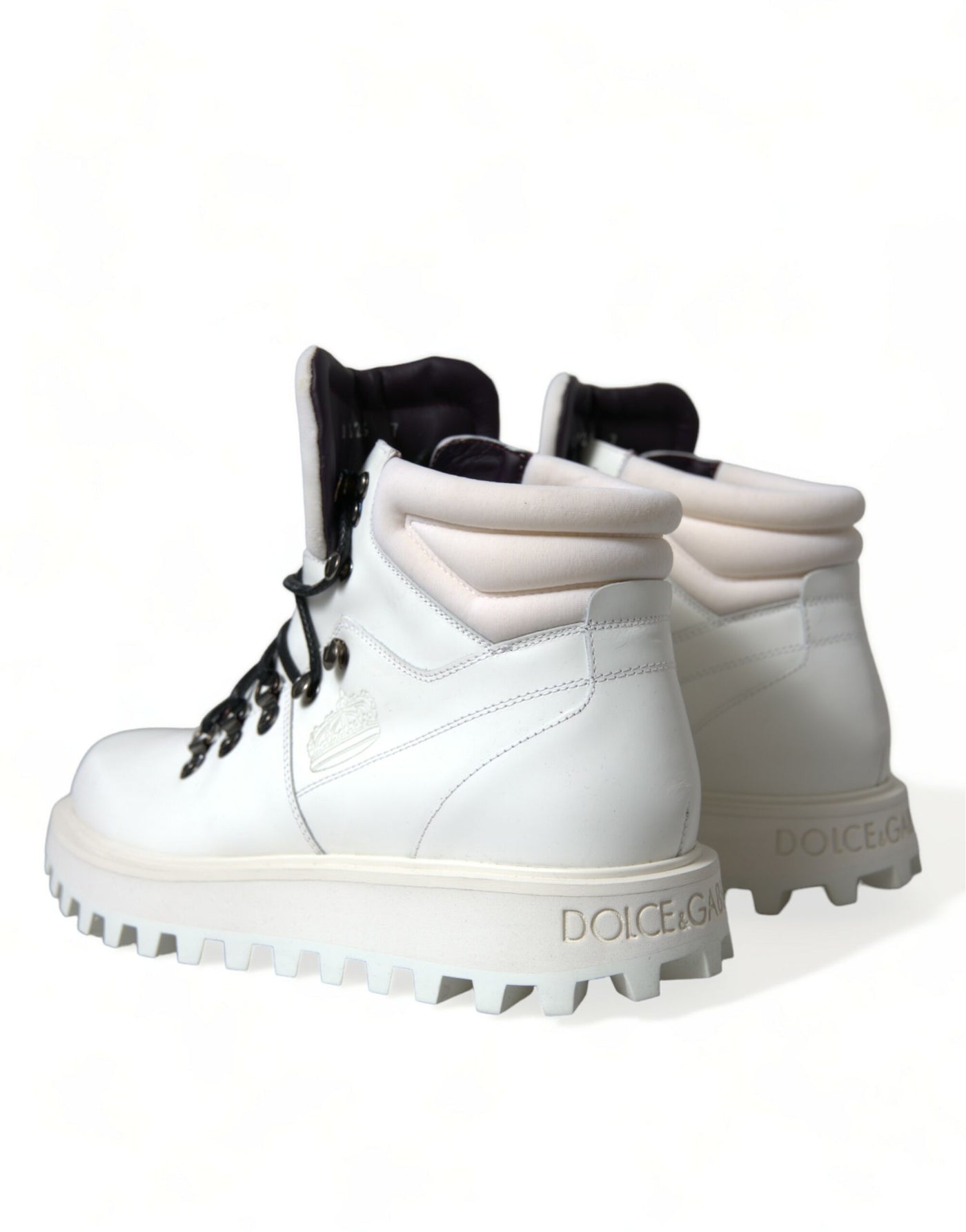 Dolce &amp; Gabbana Witte Vulcano Trekking Enkellaarsjes