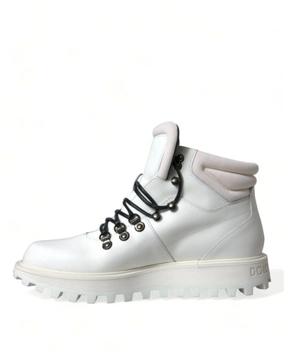 Dolce &amp; Gabbana Witte Vulcano Trekking Enkellaarsjes