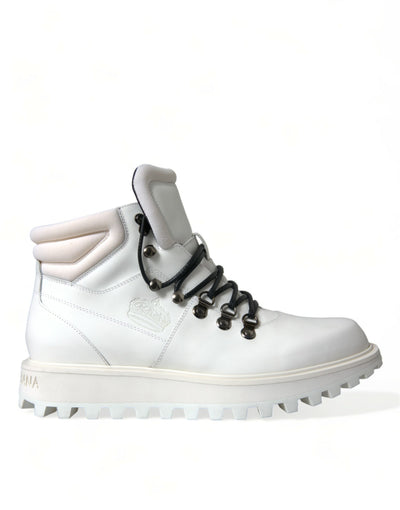 Dolce &amp; Gabbana Witte Vulcano Trekking Enkellaarsjes