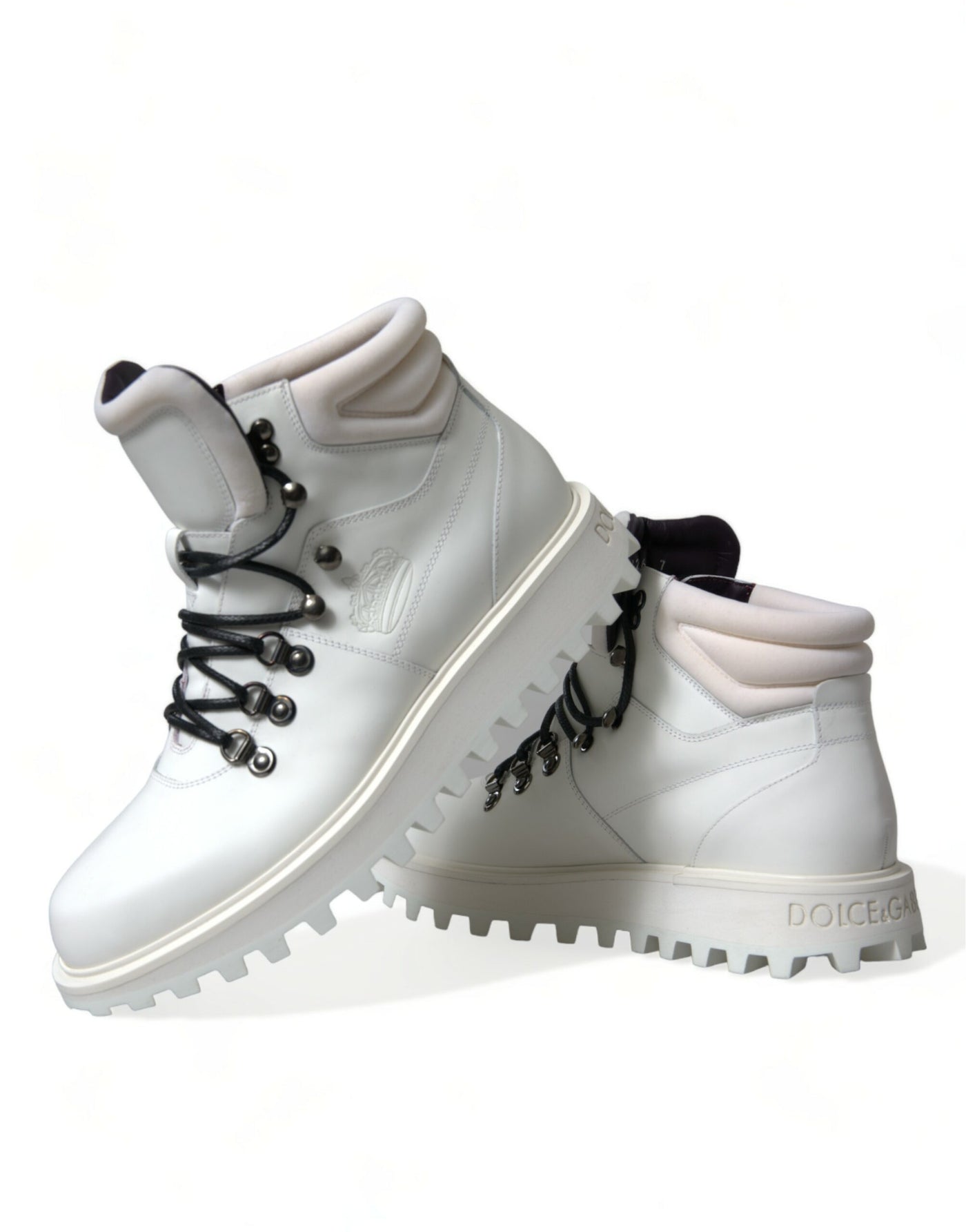 Dolce &amp; Gabbana Witte Vulcano Trekking Enkellaarsjes