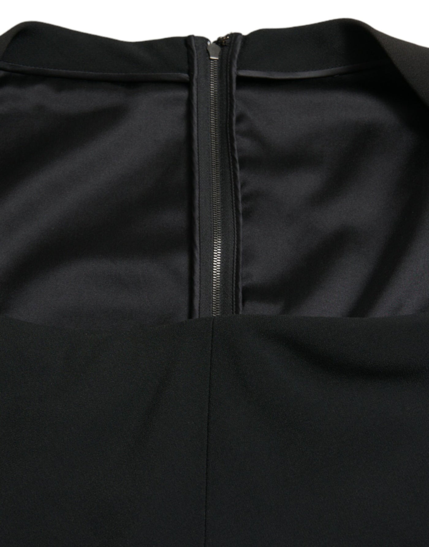 Robe sans manches en viscose cady noire Dolce &amp; Gabbana