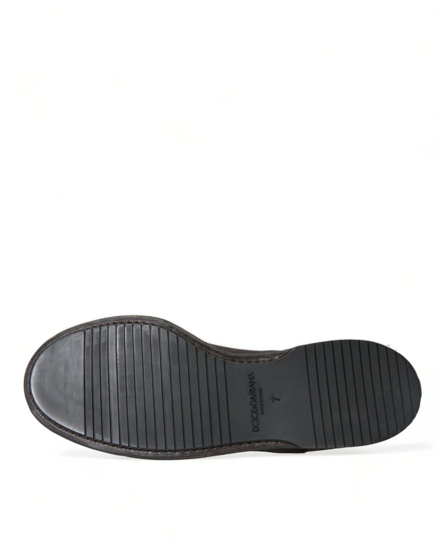Dolce &amp; Gabbana Bruine Fluwelen Heren Veterschoenen Oxford