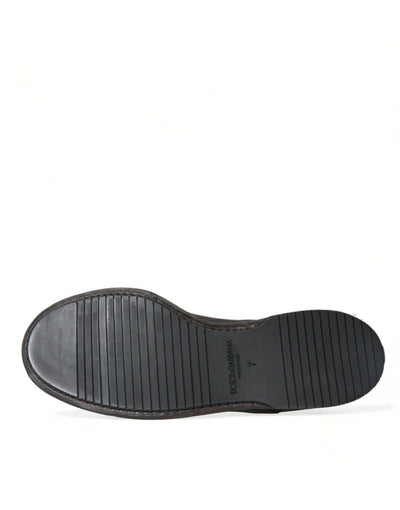 Dolce &amp; Gabbana Bruine Fluwelen Heren Veterschoenen Oxford