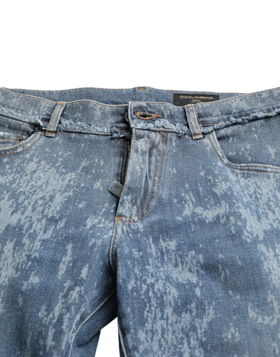 Jean skinny en coton stretch délavé bleu Dolce &amp; Gabbana