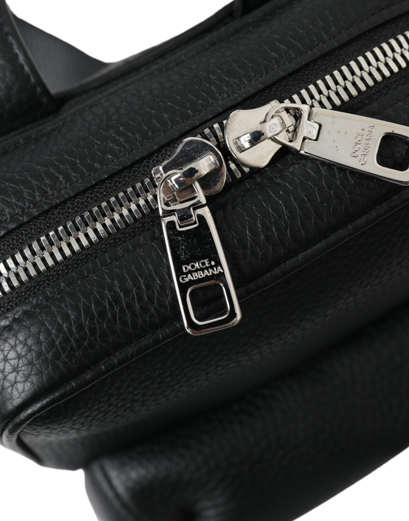 Sac à dos Palermo en cuir de veau noir avec logo Dolce &amp; Gabbana