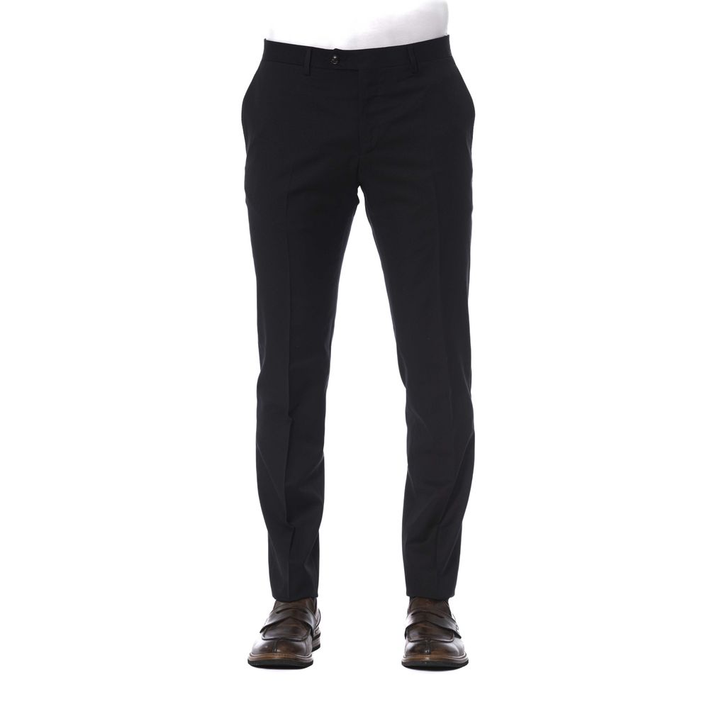 Trussardi Zwarte Virgin Wool Herenbroek