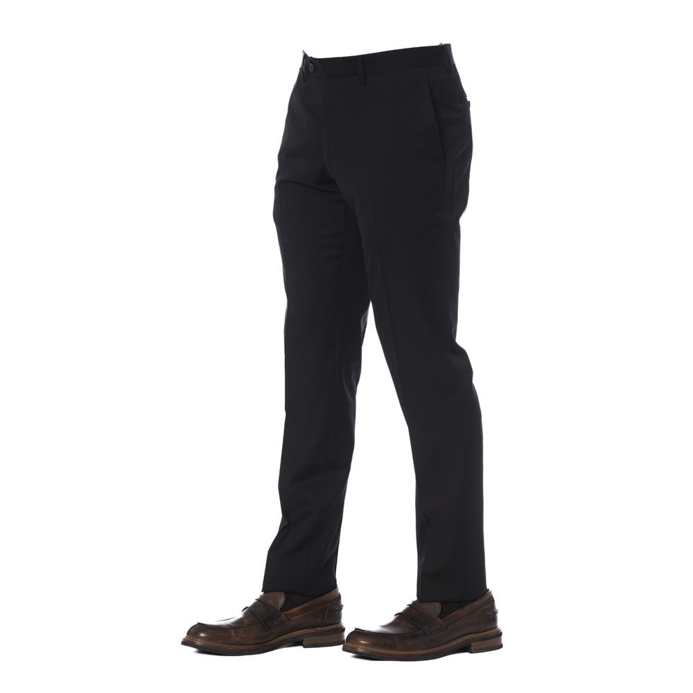 Trussardi Zwarte Virgin Wool Herenbroek