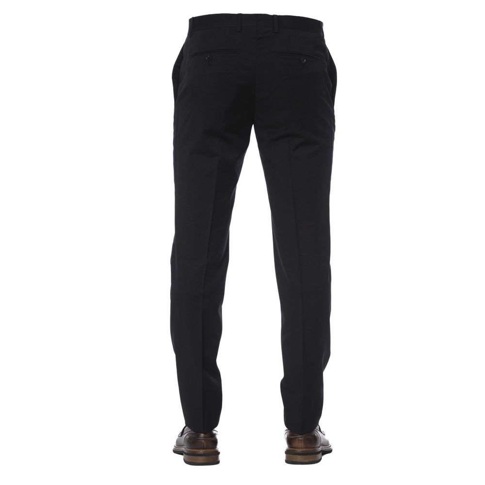 Trussardi Zwarte Virgin Wool Herenbroek