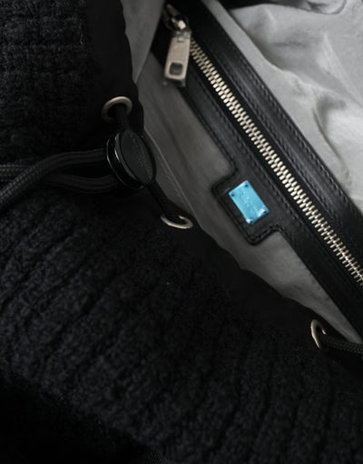 Sac à dos Dolce &amp; Gabbana en laine noire et argentée pour homme
