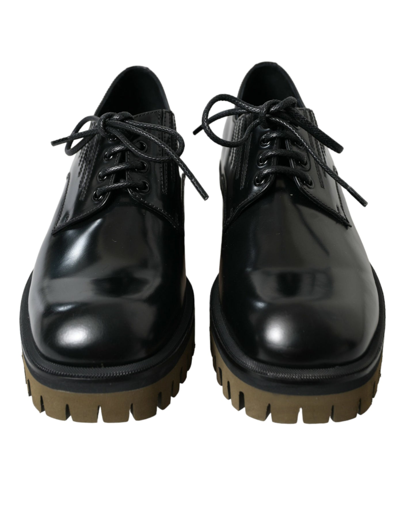 Dolce &amp; Gabbana Zwarte Leren Veterschoenen voor Heren