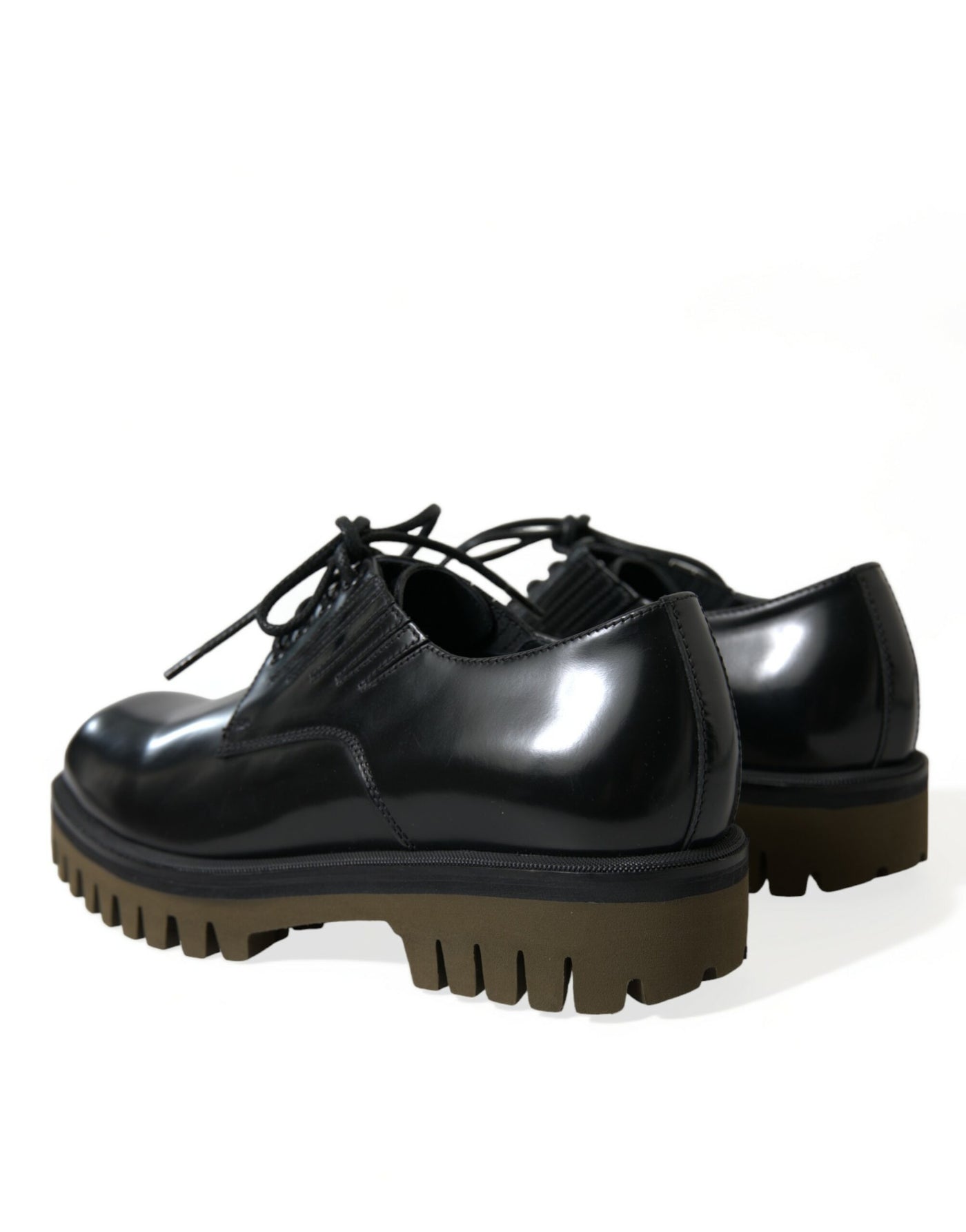 Dolce &amp; Gabbana Zwarte Leren Veterschoenen voor Heren