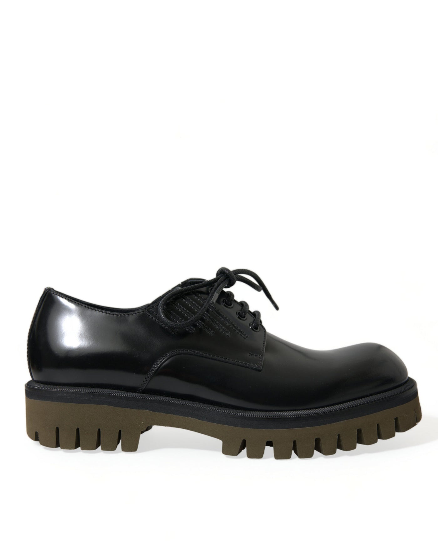 Dolce &amp; Gabbana Zwarte Leren Veterschoenen voor Heren