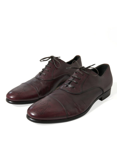 Dolce &amp; Gabbana Bordeaux leren heren formele derbyschoenen