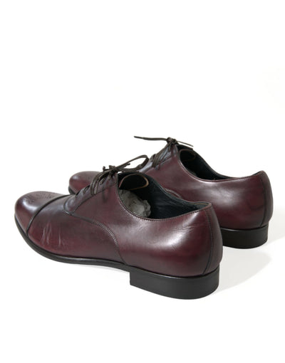 Dolce &amp; Gabbana Bordeaux leren heren formele derbyschoenen