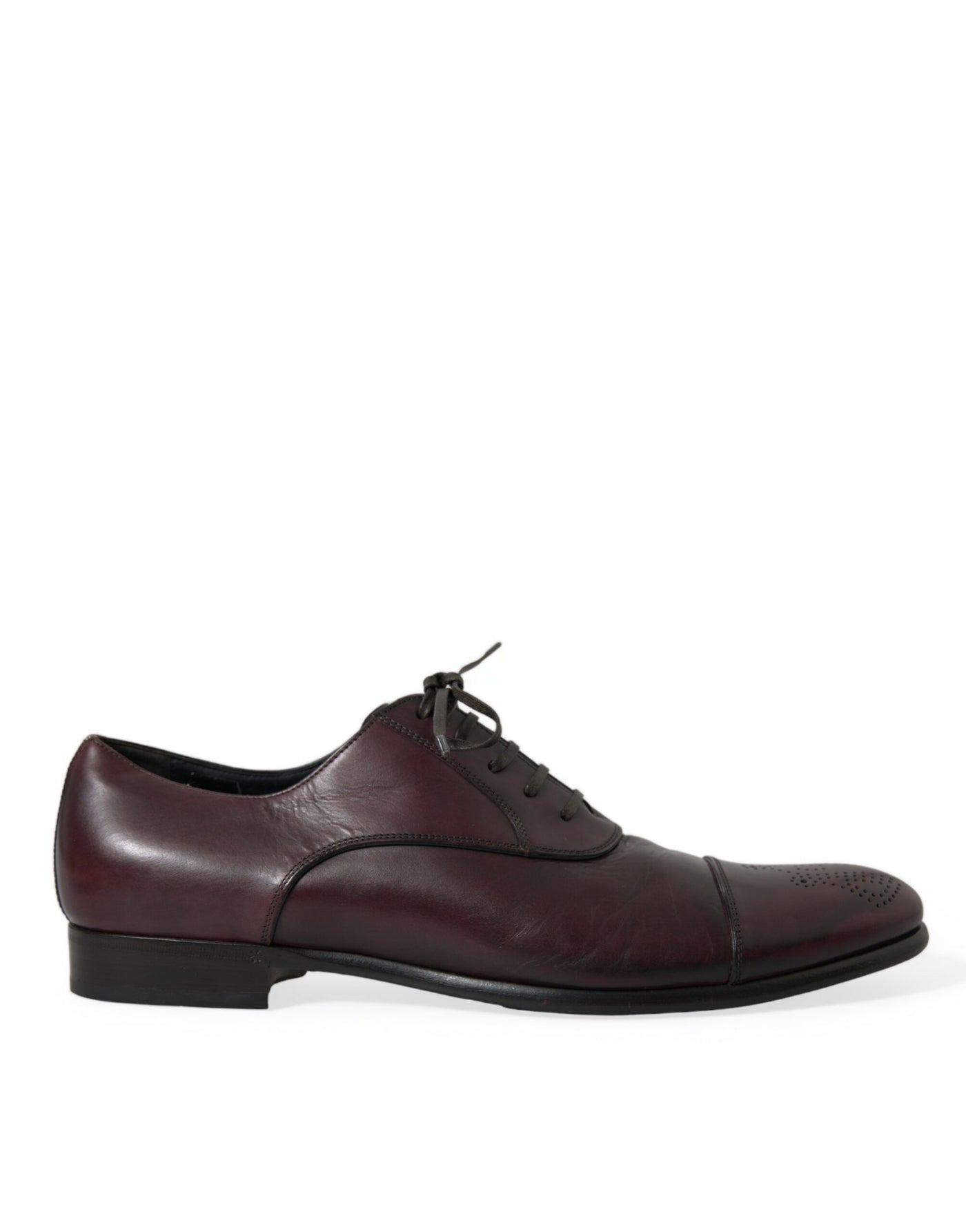 Dolce &amp; Gabbana Bordeaux leren heren formele derbyschoenen