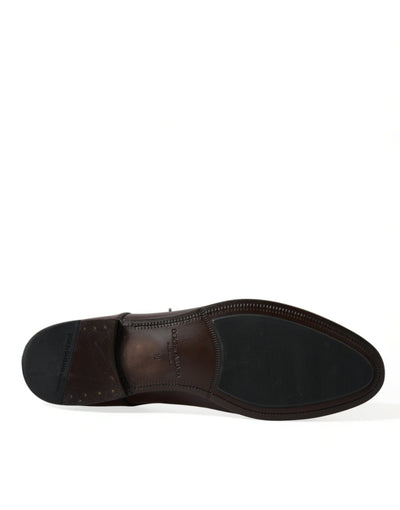Dolce &amp; Gabbana Bordeaux leren heren formele derbyschoenen
