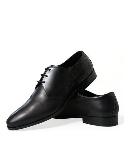 Dolce &amp; Gabbana Zwarte Leren Veterschoenen voor Formele Derby's
