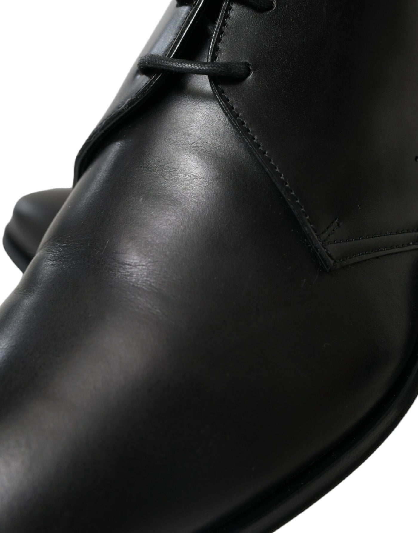 Dolce &amp; Gabbana Zwarte Leren Veterschoenen voor Formele Derby's