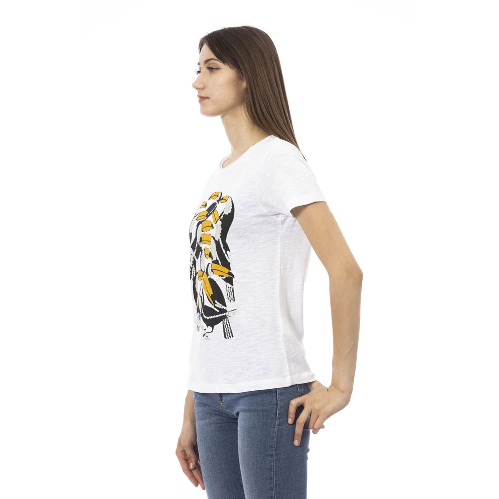 Trussardi Action Wit Katoenen Dames T-shirt