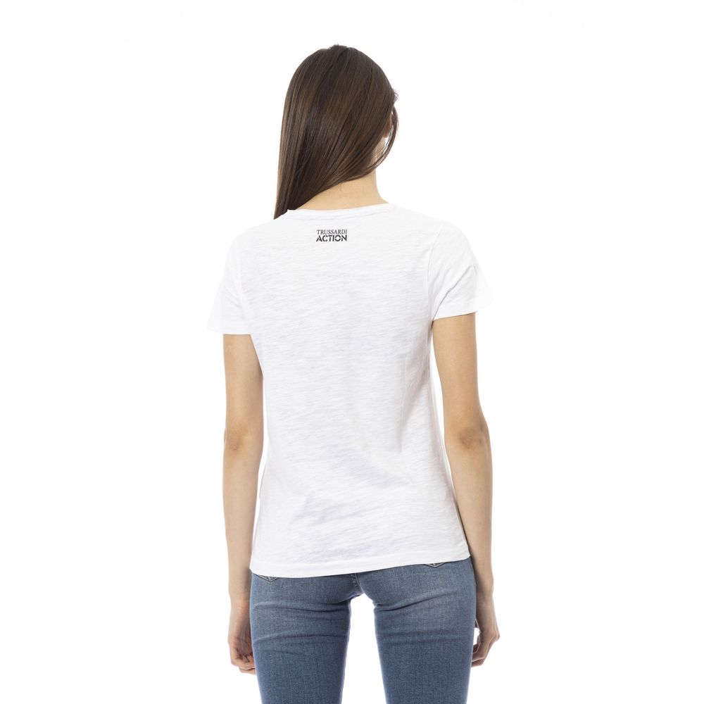 Trussardi Action Wit Katoenen Dames T-shirt