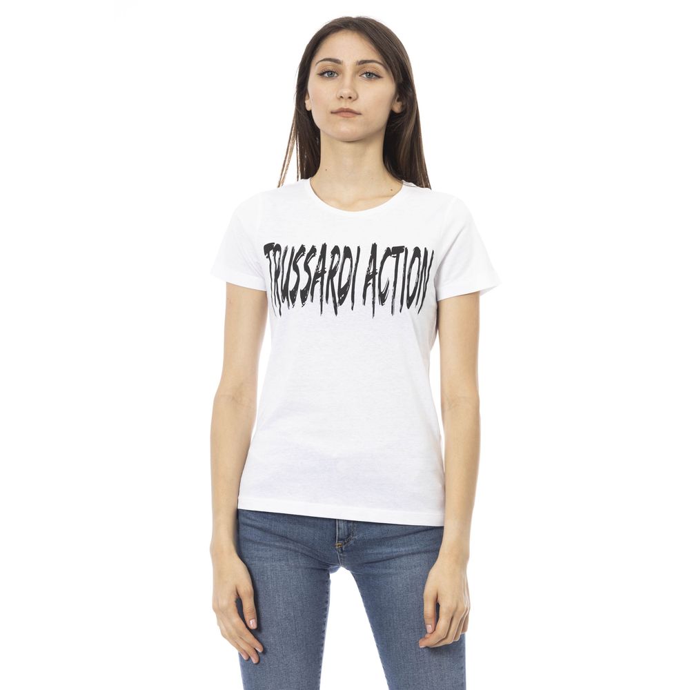 Trussardi Action Wit Katoenen Dames T-shirt