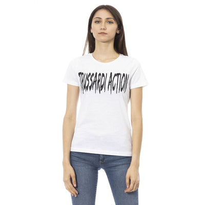 Trussardi Action Wit Katoenen Dames T-shirt