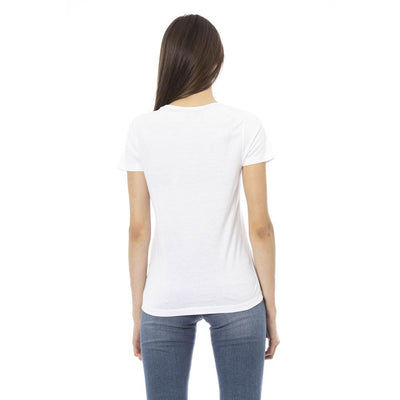 Trussardi Action Wit Katoenen Dames T-shirt