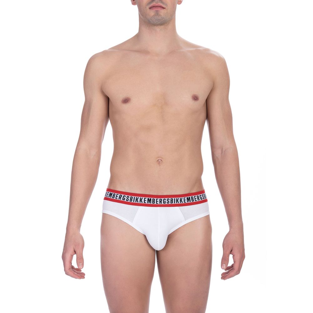 Bikkembergs Witte Katoenen Herenslip